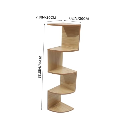 Étagère murale en bois synthétique à 5 niveaux avec support de rangement moderne - 4