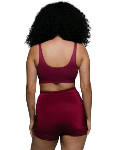 Image of Rhonda Shear The Original Ahh Bra, Seamless Wire-Free Full Coverage 4-Way Stretch, Cherry, X-Large