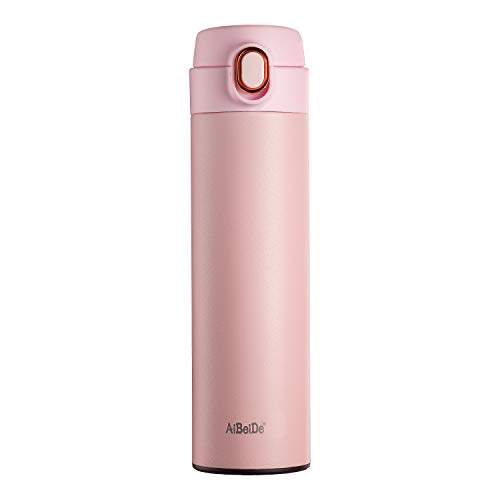 Aibeide Vacuum Insulated Water Bottle 17OZ500ML Coffee Thermos Travel Mug Stainless Steel Leakproof Thermos for Hot Coffee Keeps Cold 20 Hours Hot 12 Hours BPA Free Thermos Coffee Mug Cup
