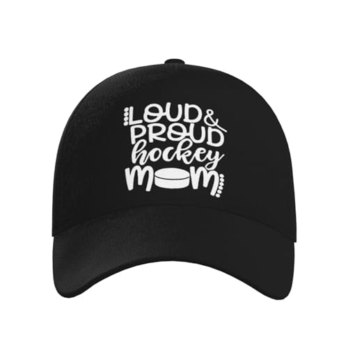 Loud Proud Hockey Mom Baseball Hats for Men and Women - Classic Adjustable Hats2