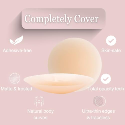 Cakes Nipple Covers for Women – Non-adhesive Seamless Body Covers with Grippy Design for Daily Wear, Strapless and Backless2