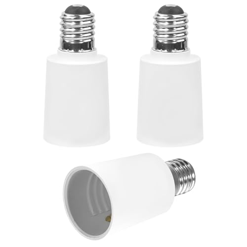 Aiwode|E17→E26口金変換アダプター|口金が小さいE17から,大きいE26に変更して使うアダプターです|PA難燃材料|色:白い、3個セット