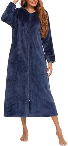 Hellomamma Lange Badjas Voor Vrouwen Pluche Zachte Fleece Badjassen Nachtjapon Dames Pyjama Nachtkleding Housecoat, Paars, L/XL Hellomamma Lange Badjas Voor Vrouwen Pluche Zachte Fleece Badjassen Nachtjapon Dames Pyjama Nachtkleding Housecoat, Paars, L/XL
