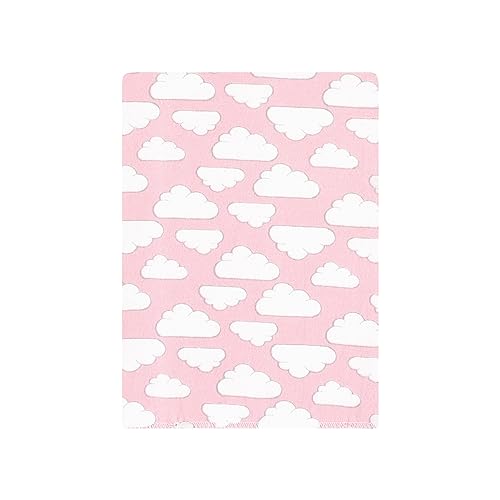 Image of Hudson Baby Unisex Baby Cotton Poly Flannel Burp Cloths Bundle, Girl New Elephant, One Size