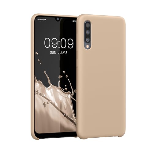 kwmobile Hülle kompatibel mit Samsung Galaxy A50 Hülle - Silikon Handy Case - Handyhülle weiche Oberfläche - kabelloses Laden - Perlmutt