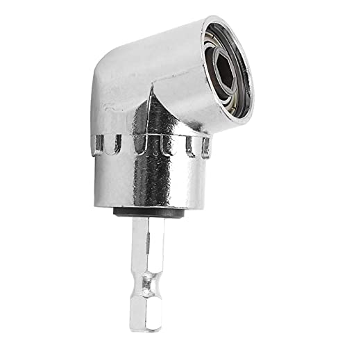 Right Angle Drill Driver, 105 Degree Right Angle Drill Attachment 1/4 Inch Hex Shank Power Screwdriver Drill Adapter for Tight Spaces Quick Change Impact Drive and Magnetic Bit Socket