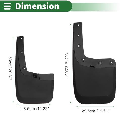 Image of Motoforti Mud Flaps Splash Guards Mud Guards for Ford for Ranger 2024 W /Mount Accessories