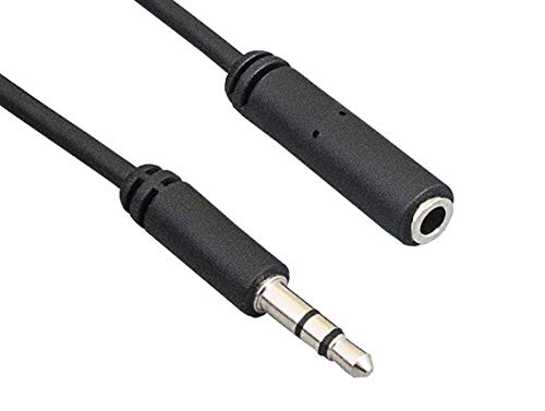 Cable líder extensión audio 3.5mm macho a hembra 6 pies miniatura 1