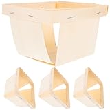 POPETPOP 4 Stück Dekorative Aufbewahrungskörbe Rustikaler Holzkorb für...