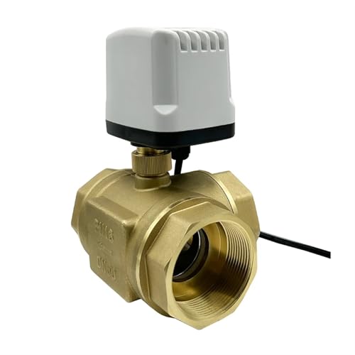 Válvula de bola eléctrica DN50 en latón de alta resistencia tipo T 24VDC 3