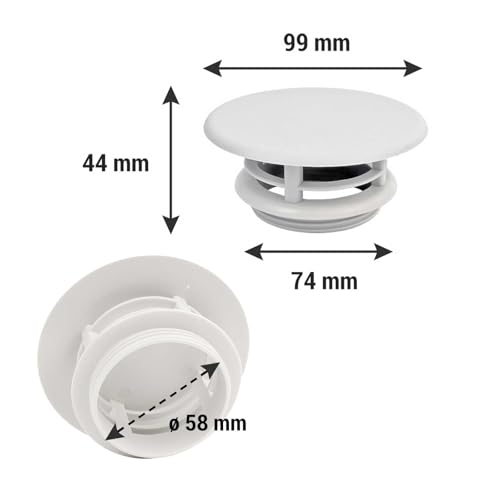 Wamovo Abgaskamin Deckel passend für Truma® Kamine Kaminhaube für Heizungen Abzugshauben