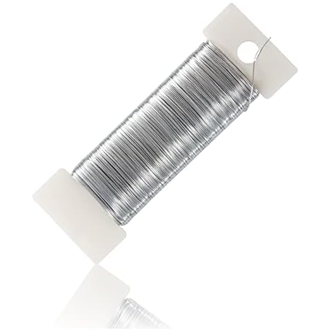 QH-Shop Basteldraht Silber DIY Schmuckdraht 0.35mm Weich Anlaufgeschützter Handwerk Draht Cover