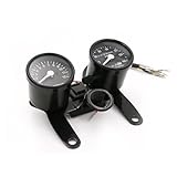 Matériel: Métal Compteur kilométrique de moto Compteur kilométrique et tachymètre de rétroéclairage de moto 2 en 1 Compteur kilométrique universel pour Har&ley