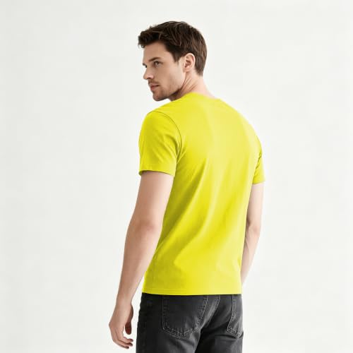 Image of ORJ 2 Pack Men t Shirts Crew Neck Short Sleeve Men's Undershirt Plain Polyester tee Bulk Stretch Soft Tees