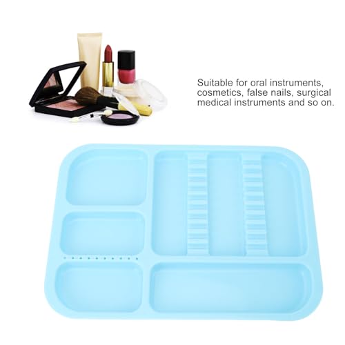 Plateau dentaire bleu à compartiments en plastique pour outils - 3