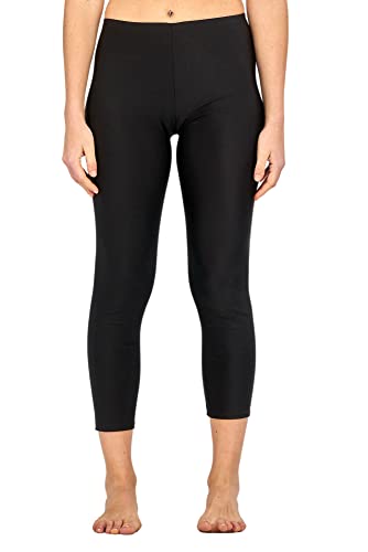 Leggings da danza per bambini, senza piedi, lucidi, da ginnastica, per bambini, in lycra (nero, 11 – 12)