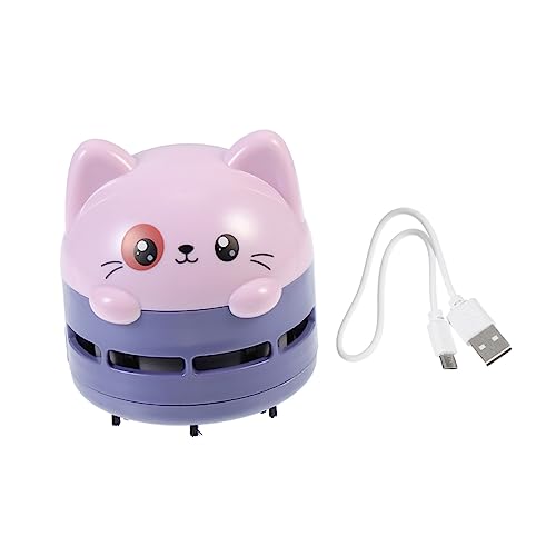 POPETPOP Mini Desktop Vacuum Cleaner Portable Handheld Dust Collector with Strong Suction for Up Office Car Lightweight and Durable Design