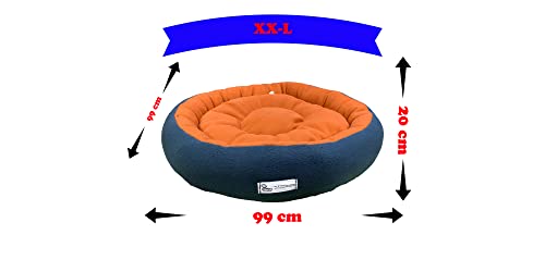 Image of Premium XXL Size Dog Bed for Large Dogs and Puppies Anti Skid Bottom Washable Orthopedic Big Dog /cat Beds Orange /Blue