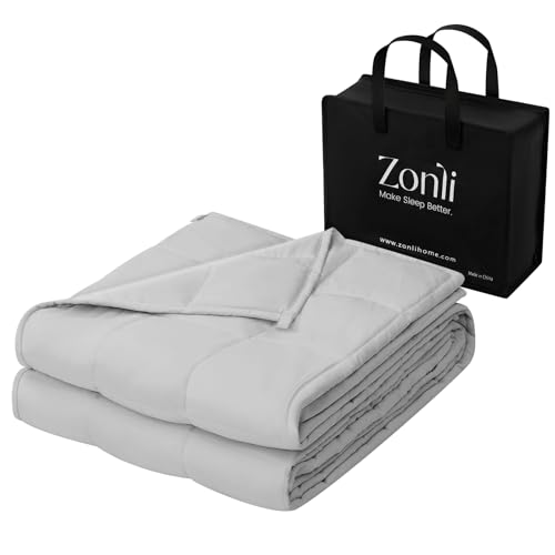 ZonLi Weighted Blanket for Adults (100% Cotton, 60'x80',...