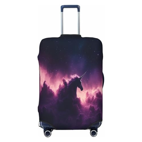 Angels in The Polar Night Durable Luggage Cover Suitcase Protector Anti-Scratch Luggage Cover Fits 18-32inch Luggage, Black, L