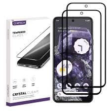 Image of 9H Tempered Glass Screen Protector for Pixel 3 - Anti-Scratch, HD Clear, Bubble Free, White Edge | Pack of 10