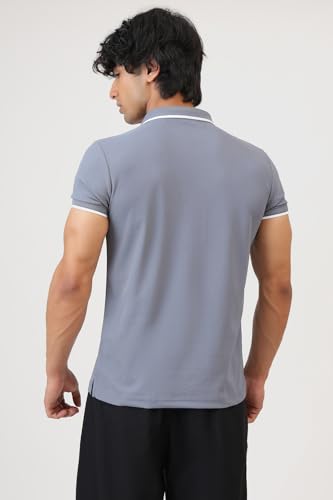 Image of FUAARK Men Stride Slim Fit Polo Tshirt in Premium Pique Fabric
