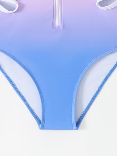 Image of SEGT Girl's One Piece Rash Guard Long Sleeve Swimsuits Bathing Suit