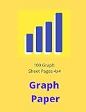  Quad Ruled Graph Paper - Squared Paper Notebook 4 x4: Graphing Notebook for Math\'s, Science, Geography and Design. (Larger Squares - Junior Elementary School)