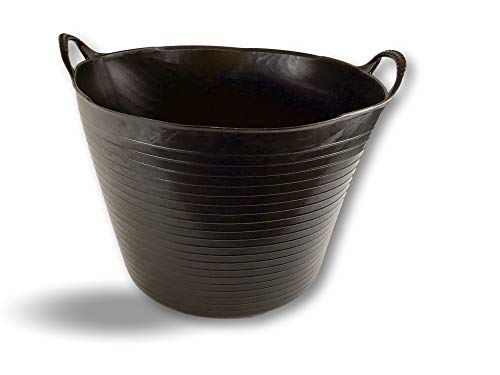 Seau bassine Panier Souple | Ø45-36 litres | Récipient Multifonction en polyéthylène Plastique Flexible résistant | Tubtrugs Corbeille Linge malaxage maçonnerie Rangement | Kibros JSO45