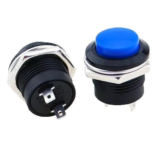 Interruptor pulsador momentáneo 16mm R13-507 redondo 6A 125V CA botón arcade pack 6