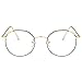 Unisex Glasses Frame Retro Gold Black Oval Full Frame Decoration Prescription Glasses