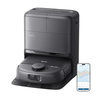 eufy Robot Vacuum C28, HydroJet Self-Cleaning Roller Mop, DuoSpiral Detangle Brush, 15,000 Pa Turbo High Suction, 5-in-1 Robot Vacuum and AI Obstacle Avoidance