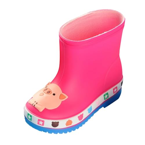 IWIHMIV Toddler Rain Boots Boys Girls Ankle Rainboot Outdoor Non Slip Kids Lightweight Comfortable Water Shoes