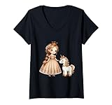 Photo Gallery donna unicorno principessa pony corona magica incantata maglietta con collo a v Photo Gallery donna unicorno principessa pony corona magica incantata maglietta con collo a v