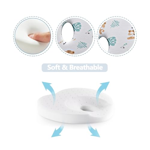 Image of Car Seat Head Support Cushion for Stroller Soft Breathable Travel Support (Tiger)