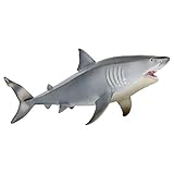 Mini Tudou Great White Shark Toy,11’’Realistic Sea Animal White Shark Figurine,Life-Like Ocean...