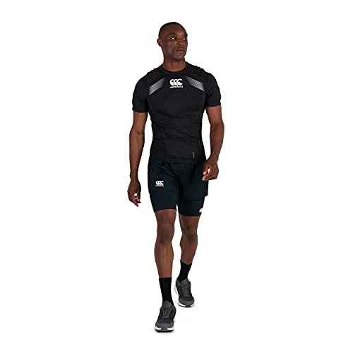 Canterbury Rugby Elite Protection Vest Schutzweste, Schwarz/Weiß/Silber, XXL