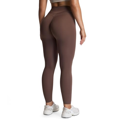 Aoxjox High Waisted Workout Leggings for Women Scrunch Tummy Control Luna Buttery Soft Yoga Pants 26"3