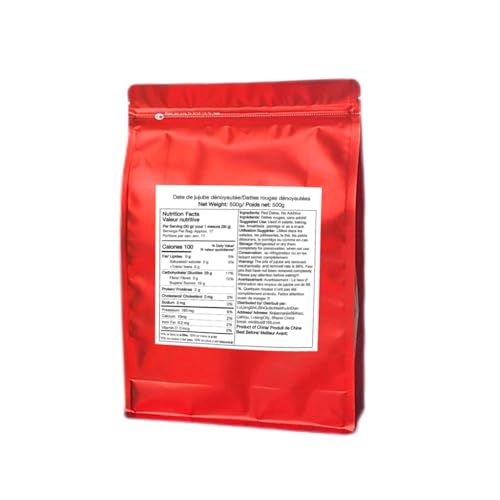 Mkostlich Jujube Date, Pitted Dates Bulk, Chinese Red Date, 1.1lb/500g Large-...