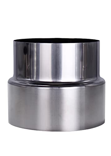 コネクタ ステンレス鋼煙突煙道ライナー レデューサー変換ジョイント 304 ステンレス鋼煙道コネクタ チューブ ガス給湯器 暖炉用 暖炉用品 アクセサリ 1PC (10cm-9cm)