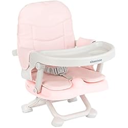 Trona Lovely Kikka Boo KikkaBoo Asiento Elevador PAPPO, Booster hasta 36 meses, Regulable en Altura en 4 Posiciones, Plegable, Bandeja Extraíble, Portátil, Compacta, Rosa