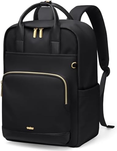 VNINE Laptop Backpack for Women Work 15.6 Inch Computer Backpacks Purse Large Capacity Carry on Bookbag Waterproof Lightweight Daypack Bag for College Nurse Teacher Travel