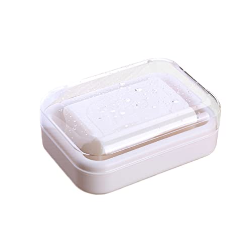 FELTECHELECTR 蓋付き 石鹸箱 バスルーム用石鹸収納ケース 防水設計 耐久性素材 家庭用 ホテル用 コンパクトサイズ 便利グッズ 2個入り
