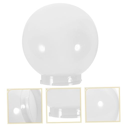 Image of Angoily 6 Inch White Acrylic Replacement Globe Round Lamp Shade Covers for Ceiling Wall Fixtures Lamp Posts Streetlight 85mm