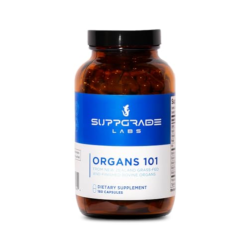 Suppgrade Labs Organs 101 by Dave Asprey | Daily Vital Nutrient Support | 100% Grass-Fed Beef Organs Supplement | Freeze-Dried Liver, Heart, Kidney, Pancreas, and Spleen | Non-GMO | 30 Day Supply