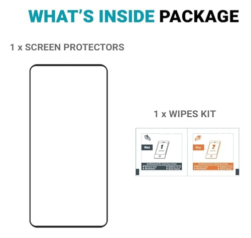 Image of FabeKee 1 Pack Tempered Glass Screen Protector Compatible For Google Pixel 10 & 10 Pro / Google Pixel 9 / Google Pixel 9 Pro Black Cellphone With Edge To Edge Coverage & Easy Installation Kit