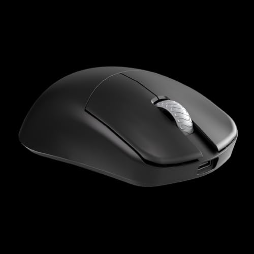 Image of Lamzu Maya X Wireless Gaming Mouse, Ultra Lightweight 47g, Optical Switch, Maximum 30000 DPI, Symmetrical, MCU Nordic 52840, Silver TTC Encoder, PAW3950 Sensor(Larger Maya) (Black)