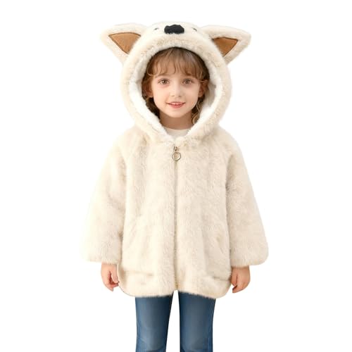 Little Boys Girls Fuzzy Fleece Jacket Fleece Hoodies Warm Polar Hooded Coat