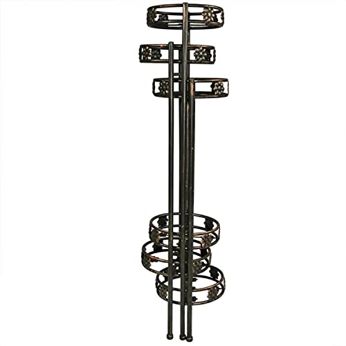 Sunnydaze 6 Tiered Plant Stand - Indoor Or Outdoor Plant Holder With Sturdy Metal & Decorative Folding Design - For Garden, Patio, Or Inside The Home - 45 Inch Tall #TOP6