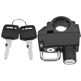 PACKOVE Motorradhelmschloss Leicht zu Tragen aus Aluminiumlegierung mit Diebstahlsicherung Schwarz Fest Installiert für Sicheren Helmhalter Am Motorrad